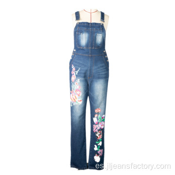 Wholesale damas bibered baberos jeans